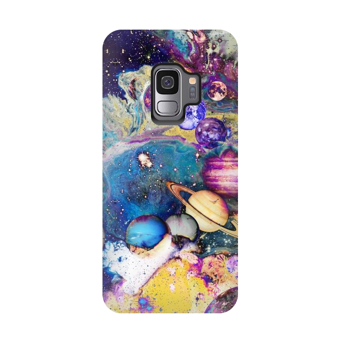 Galaxy S9 StrongFit Psychedelic Solar System illustration by Oana 