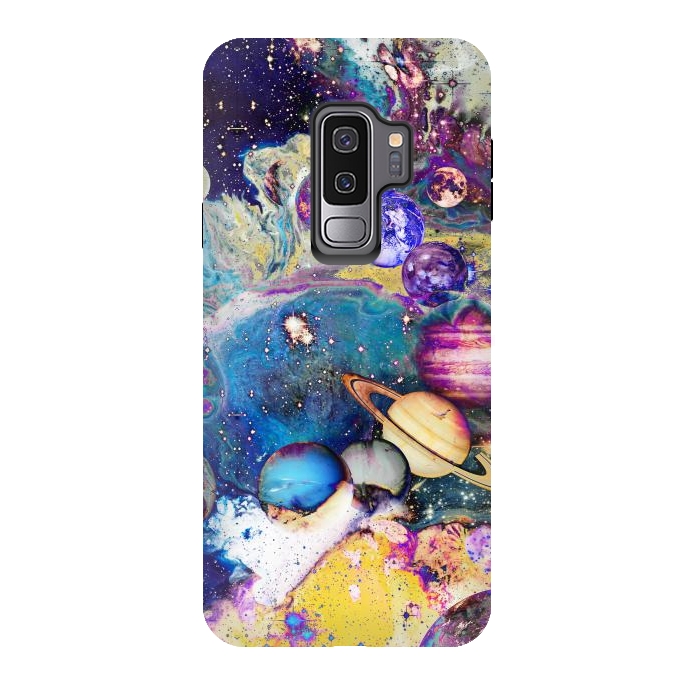 Galaxy S9 plus StrongFit Psychedelic Solar System illustration by Oana 