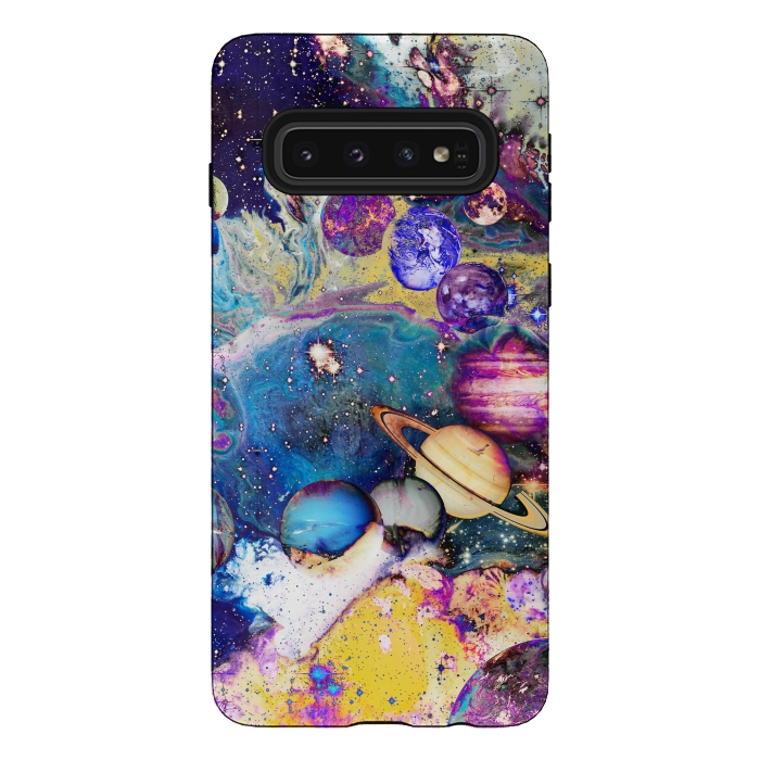 Galaxy S10 StrongFit Psychedelic Solar System illustration by Oana 