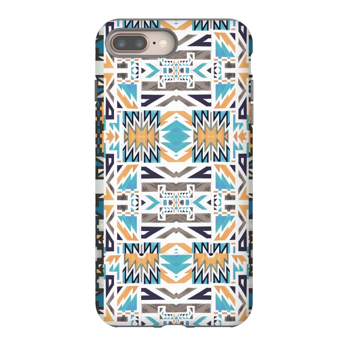 iPhone 7 plus StrongFit Colorful geo tribal pattern by Oana 
