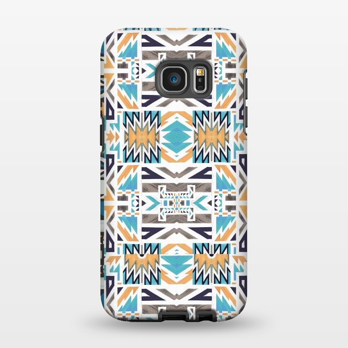 Galaxy S7 EDGE StrongFit Colorful geo tribal pattern by Oana 