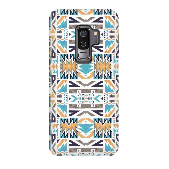 Galaxy S9 plus StrongFit Colorful geo tribal pattern by Oana 