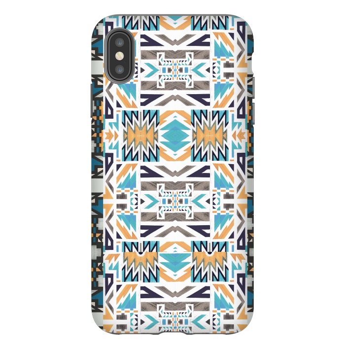 iPhone Xs Max StrongFit Colorful geo tribal pattern by Oana 