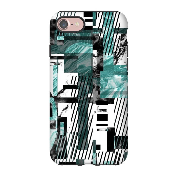iPhone 7 StrongFit Abstract geometric marble tiles composition by Oana 
