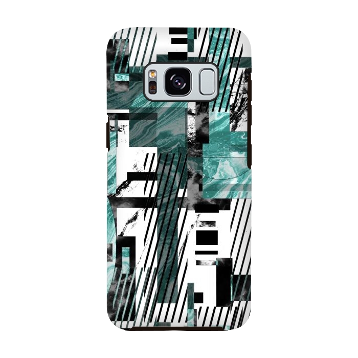 Galaxy S8 StrongFit Abstract geometric marble tiles composition by Oana 