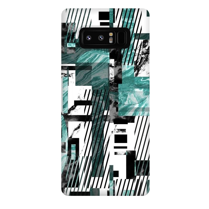 Galaxy Note 8 StrongFit Abstract geometric marble tiles composition by Oana 