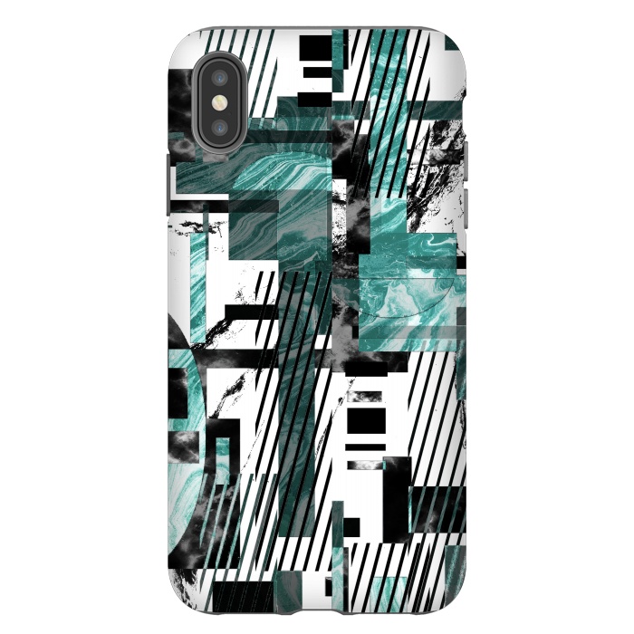 iPhone Xs Max StrongFit Abstract geometric marble tiles composition by Oana 