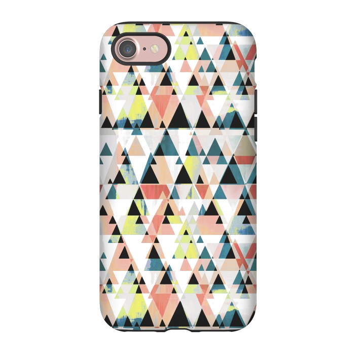 iPhone 7 StrongFit Colorful sprayed triangle pattern by Oana 