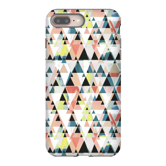 iPhone 7 plus StrongFit Colorful sprayed triangle pattern by Oana 