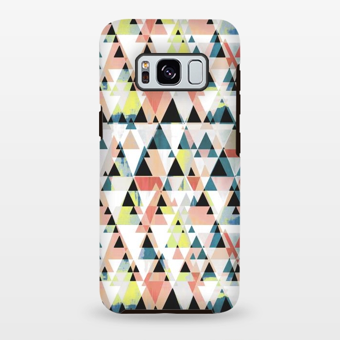 Galaxy S8 plus StrongFit Colorful sprayed triangle pattern by Oana 