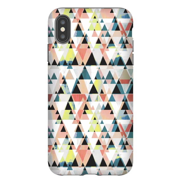 iPhone Xs Max StrongFit Colorful sprayed triangle pattern by Oana 