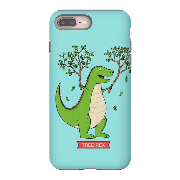 iPhone 7 plus StrongFit Tree Rex Blue Version by Coffee Man
