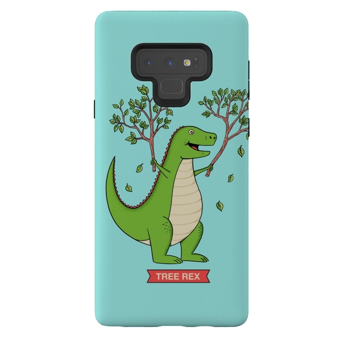 Galaxy Note 9 StrongFit Tree Rex Blue Version by Coffee Man