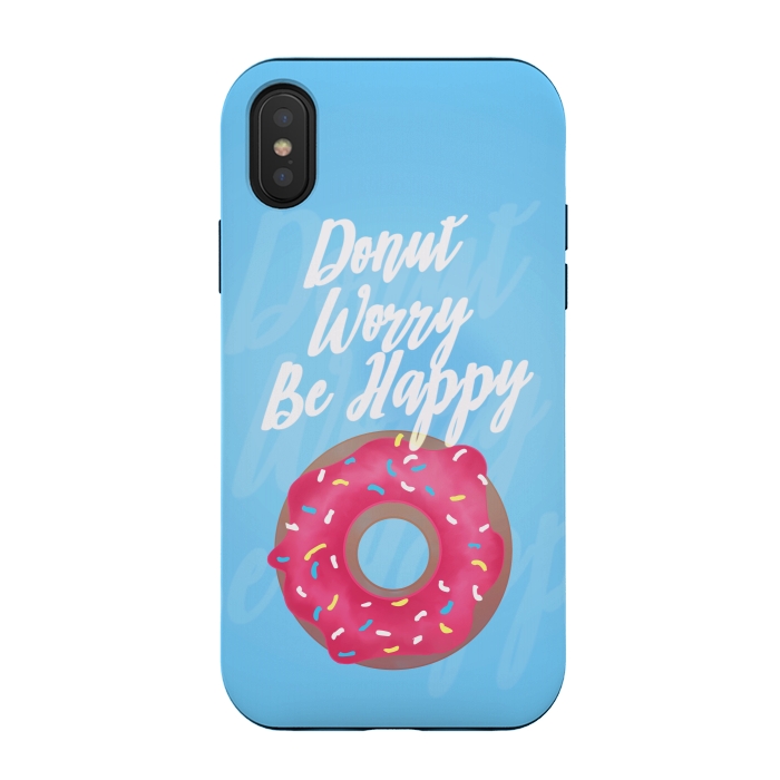 iPhone Xs / X StrongFit Donut Worry by Mandy Porto