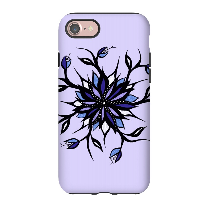 iPhone 7 StrongFit Gothic Floral Mandala Monsters And Teeth by Boriana Giormova