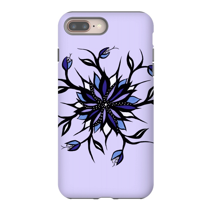 iPhone 7 plus StrongFit Gothic Floral Mandala Monsters And Teeth by Boriana Giormova