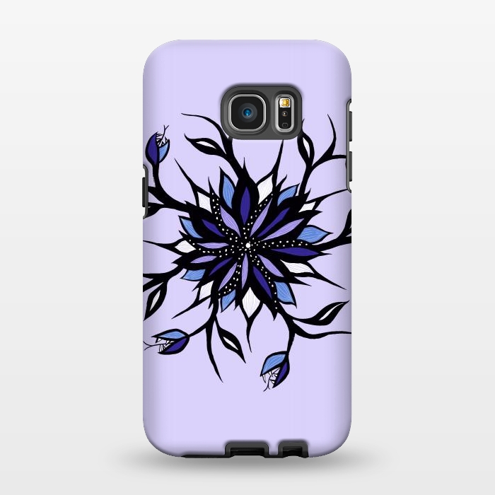 Galaxy S7 EDGE StrongFit Gothic Floral Mandala Monsters And Teeth by Boriana Giormova
