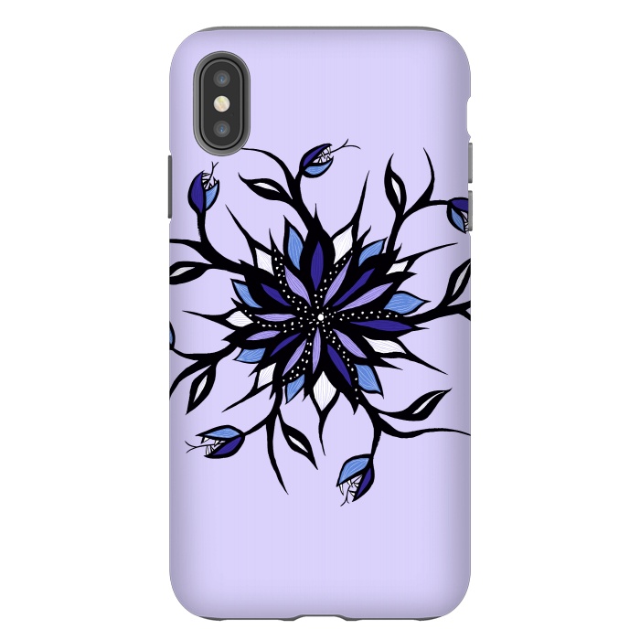iPhone Xs Max StrongFit Gothic Floral Mandala Monsters And Teeth by Boriana Giormova