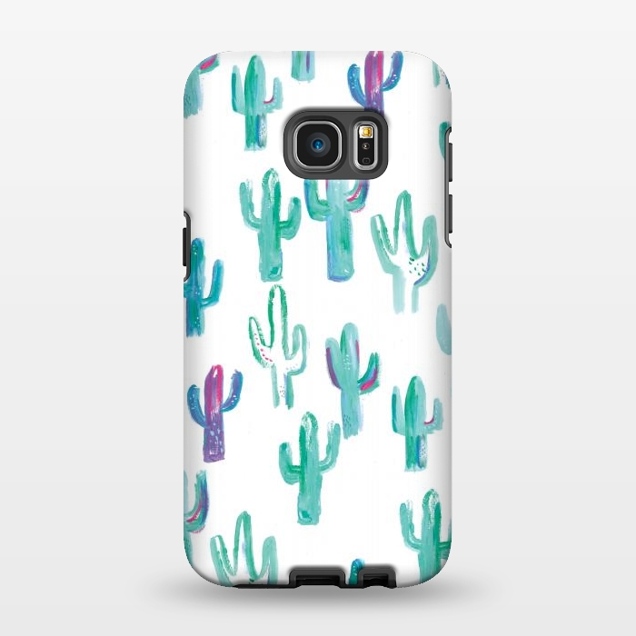 Galaxy S7 EDGE StrongFit Mint cacti by lauradidthis