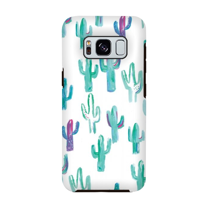 Galaxy S8 StrongFit Mint cacti by lauradidthis