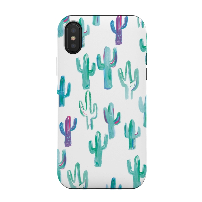 iPhone Xs / X StrongFit Mint cacti by lauradidthis