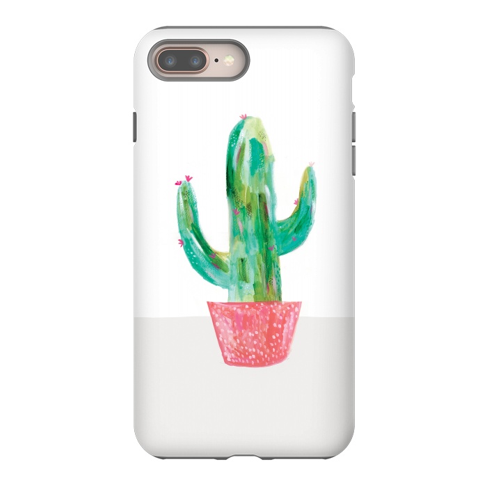 iPhone 7 plus StrongFit Cactus in coral pot by lauradidthis