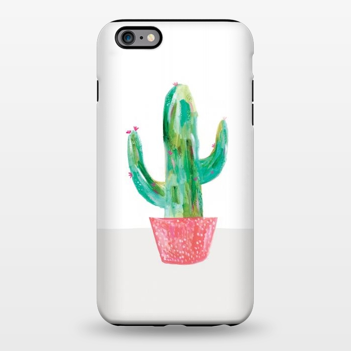 iPhone 6/6s plus StrongFit Cactus in coral pot by lauradidthis