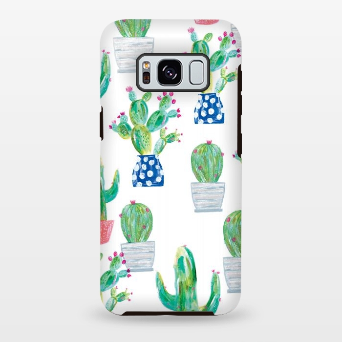 Galaxy S8 plus StrongFit Potted cacti repeat by lauradidthis