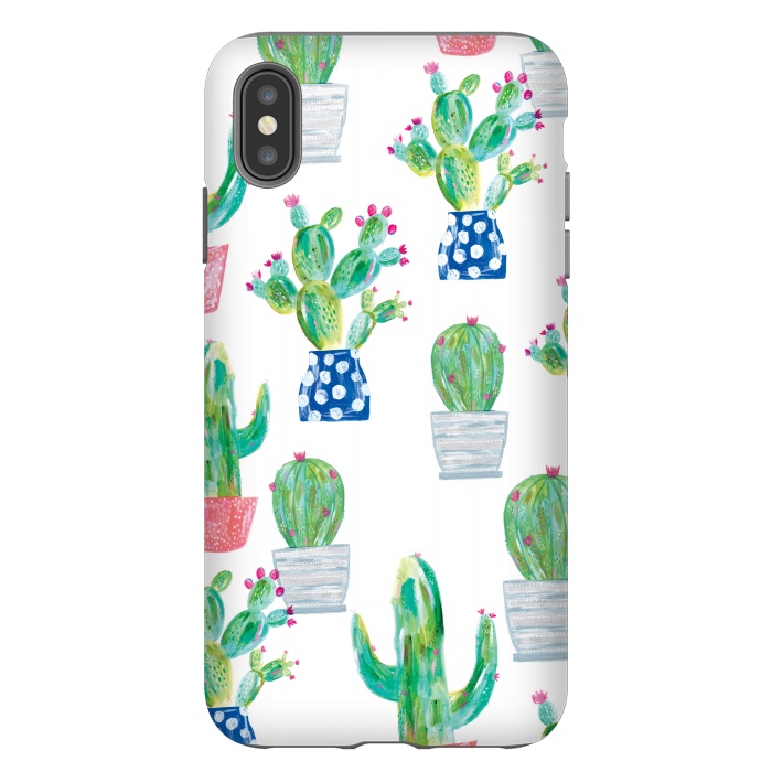 iPhone Xs Max StrongFit Potted cacti repeat by lauradidthis