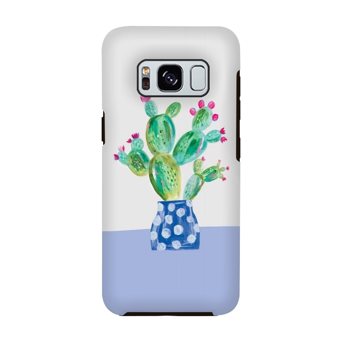 Galaxy S8 StrongFit Prickly pear cactus by lauradidthis