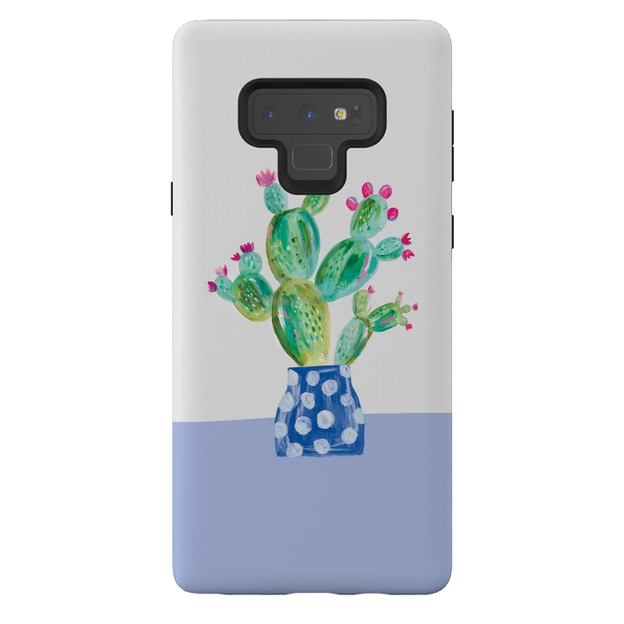 Galaxy Note 9 StrongFit Prickly pear cactus by lauradidthis