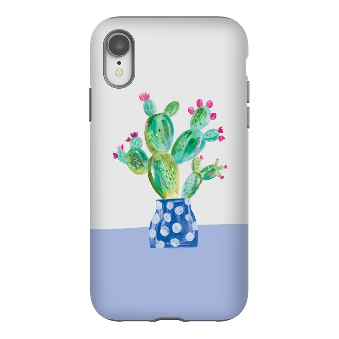 iPhone Xr StrongFit Prickly pear cactus by lauradidthis