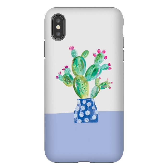 iPhone Xs Max StrongFit Prickly pear cactus by lauradidthis