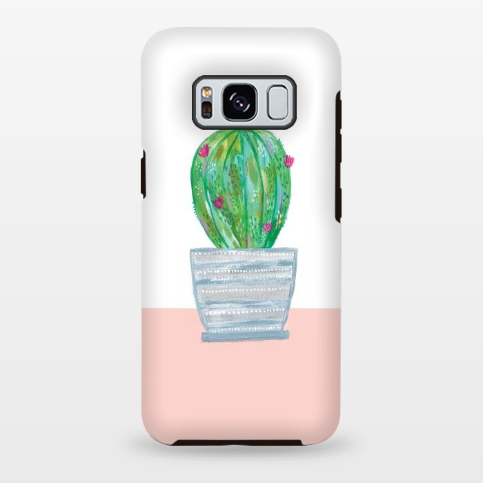Galaxy S8 plus StrongFit cactus in grey pot by lauradidthis
