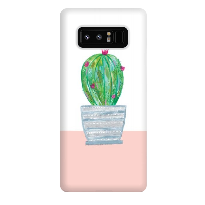 Galaxy Note 8 StrongFit cactus in grey pot by lauradidthis