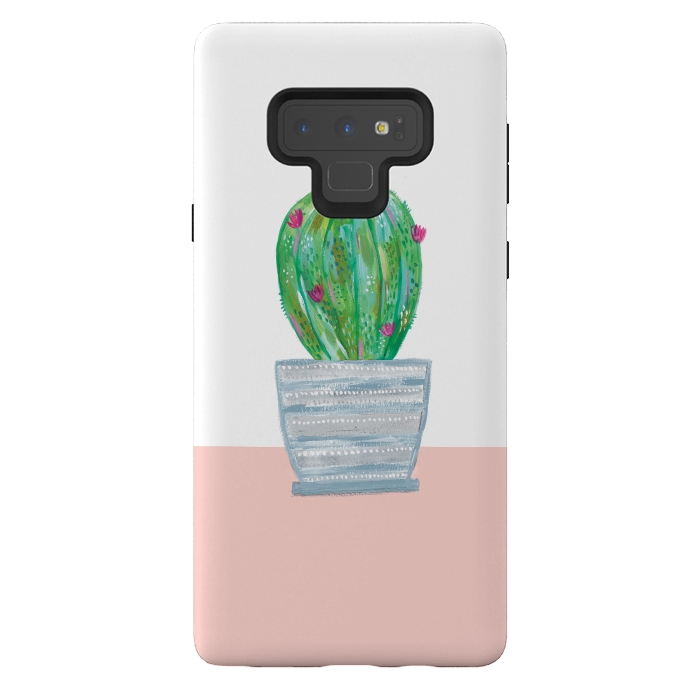 Galaxy Note 9 StrongFit cactus in grey pot by lauradidthis