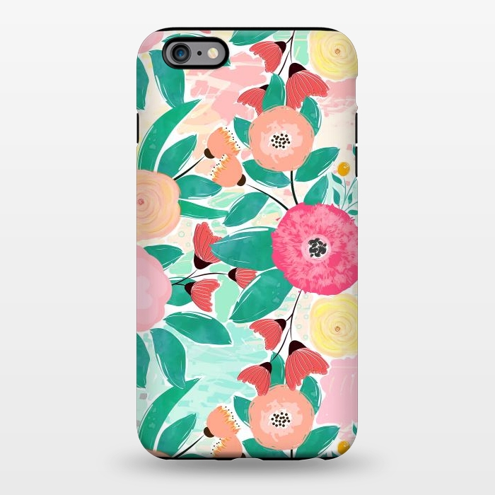 iPhone 6/6s plus StrongFit Modern brush paint abstract floral paint by InovArts