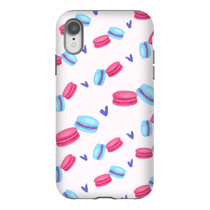 iPhone Xr StrongFit Macaron Pattern  by Mandy Porto