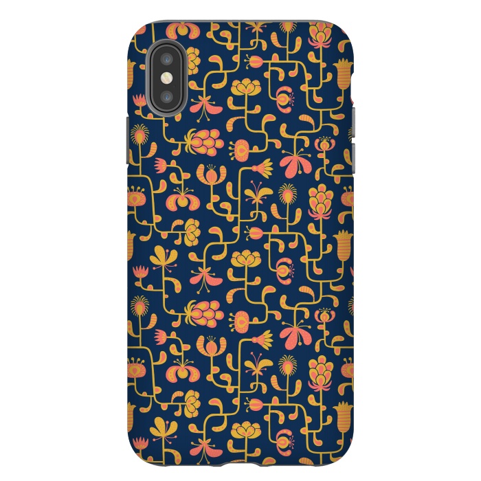 iPhone Xs Max StrongFit Meandering Flowers by Portia Monberg