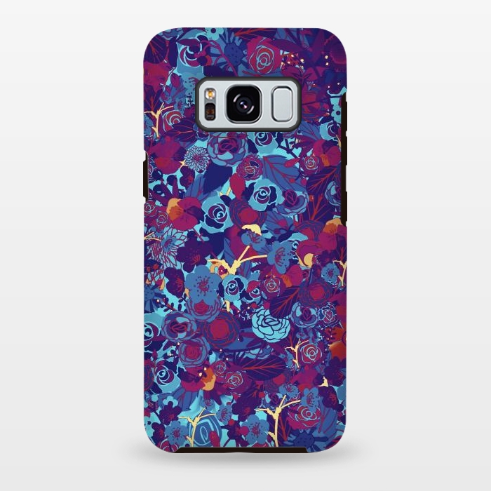 Galaxy S8 plus StrongFit Blue floral by Jms