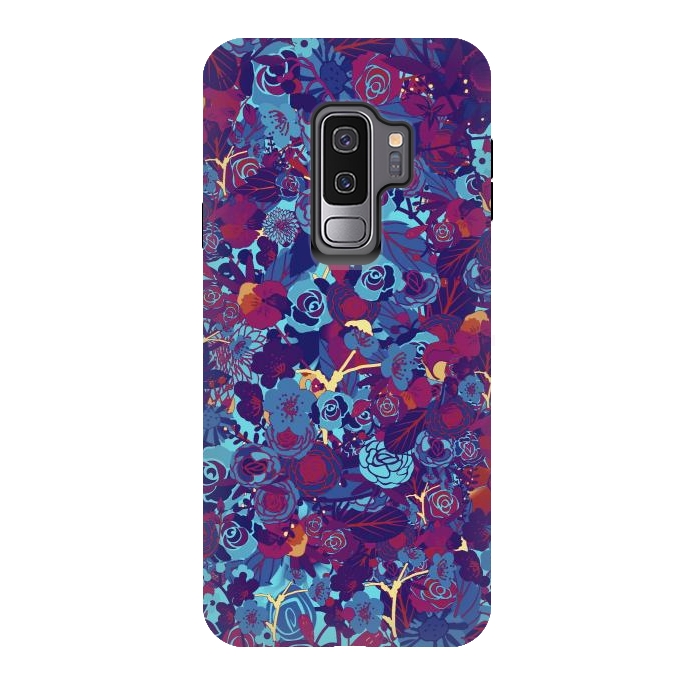 Galaxy S9 plus StrongFit Blue floral by Jms