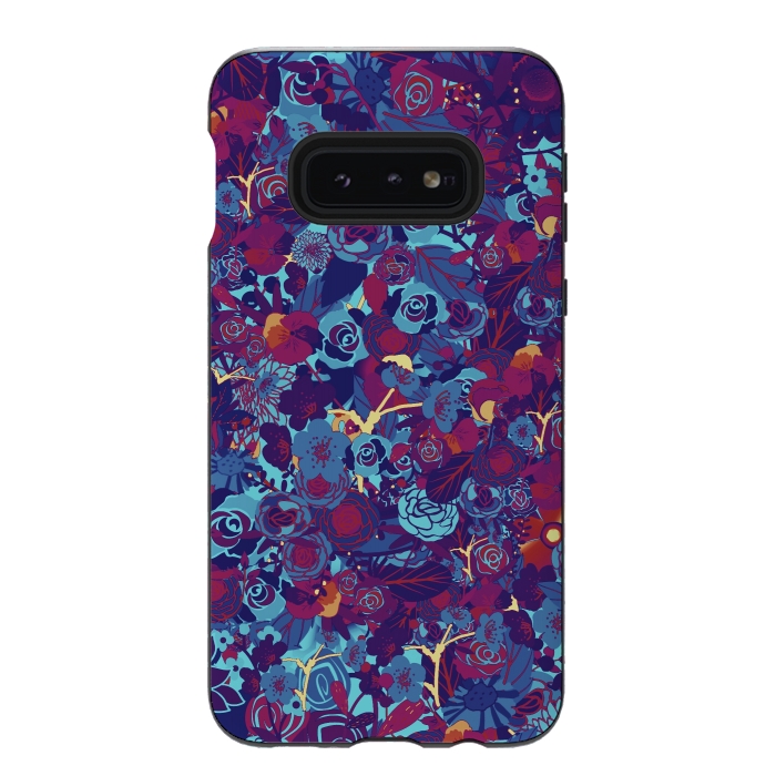 Galaxy S10e StrongFit Blue floral by Jms