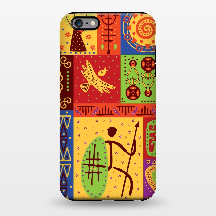 iPhone 6/6s plus StrongFit AFRICAN TRIBAL PATTERN by MALLIKA