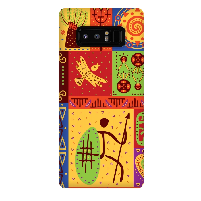Galaxy Note 8 StrongFit AFRICAN TRIBAL PATTERN by MALLIKA
