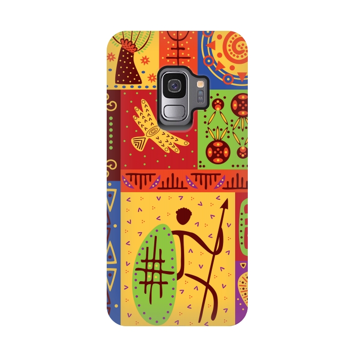 Galaxy S9 StrongFit AFRICAN TRIBAL PATTERN by MALLIKA
