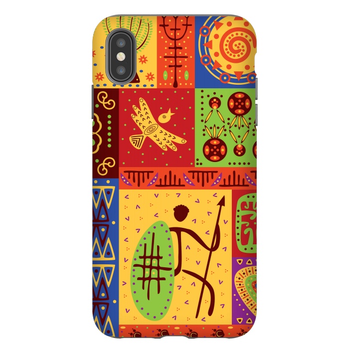iPhone Xs Max StrongFit AFRICAN TRIBAL PATTERN by MALLIKA