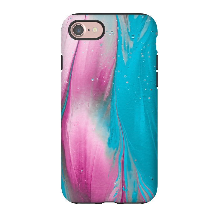 iPhone 7 StrongFit Feminine Fantasy Texture Pink Blue by Andrea Haase