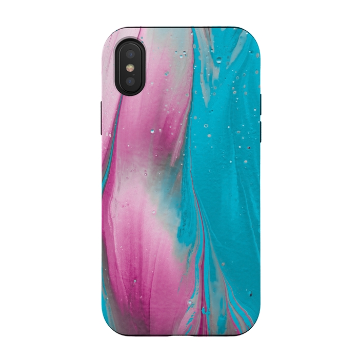 iPhone Xs / X StrongFit Feminine Fantasy Texture Pink Blue by Andrea Haase