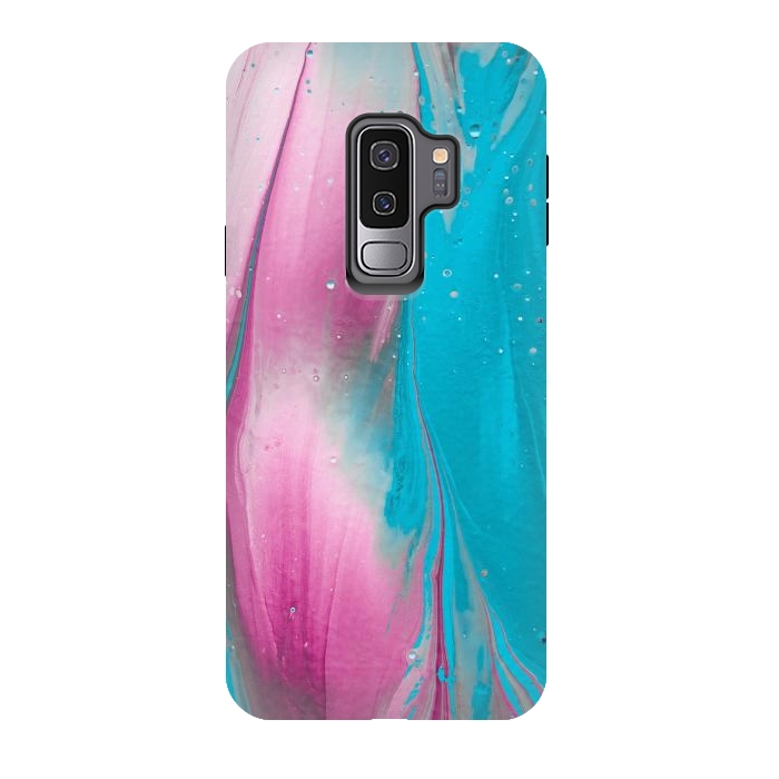 Galaxy S9 plus StrongFit Feminine Fantasy Texture Pink Blue by Andrea Haase
