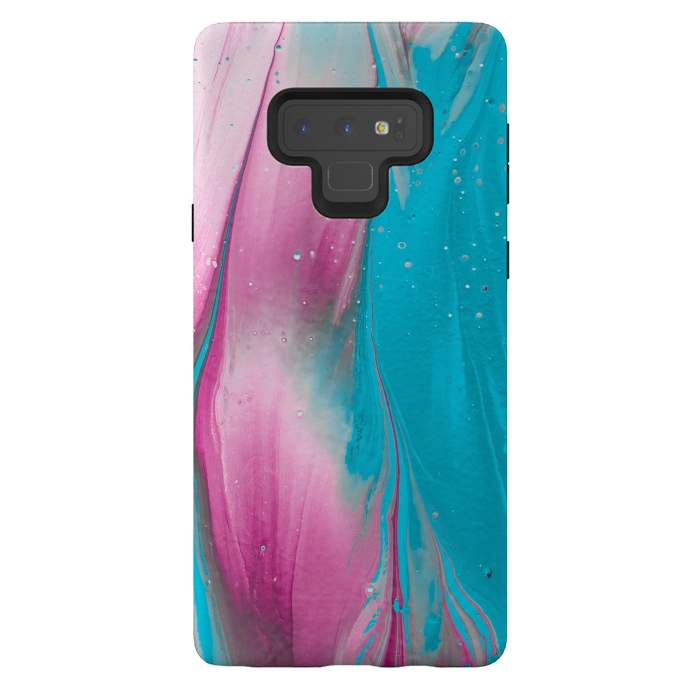 Galaxy Note 9 StrongFit Feminine Fantasy Texture Pink Blue by Andrea Haase